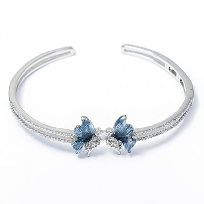 Blue Butterfly korean kada 925 sterling silver