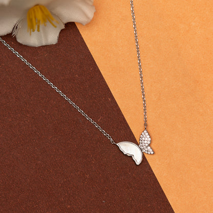 Butterfly Wing chain pendant 925 sterling silver