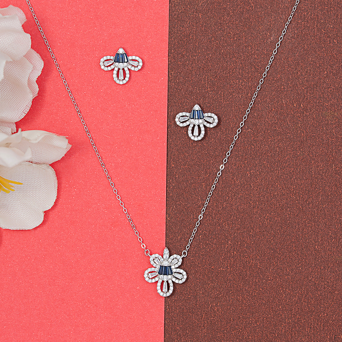 Regal Floral Sparkle 925 sterling silver