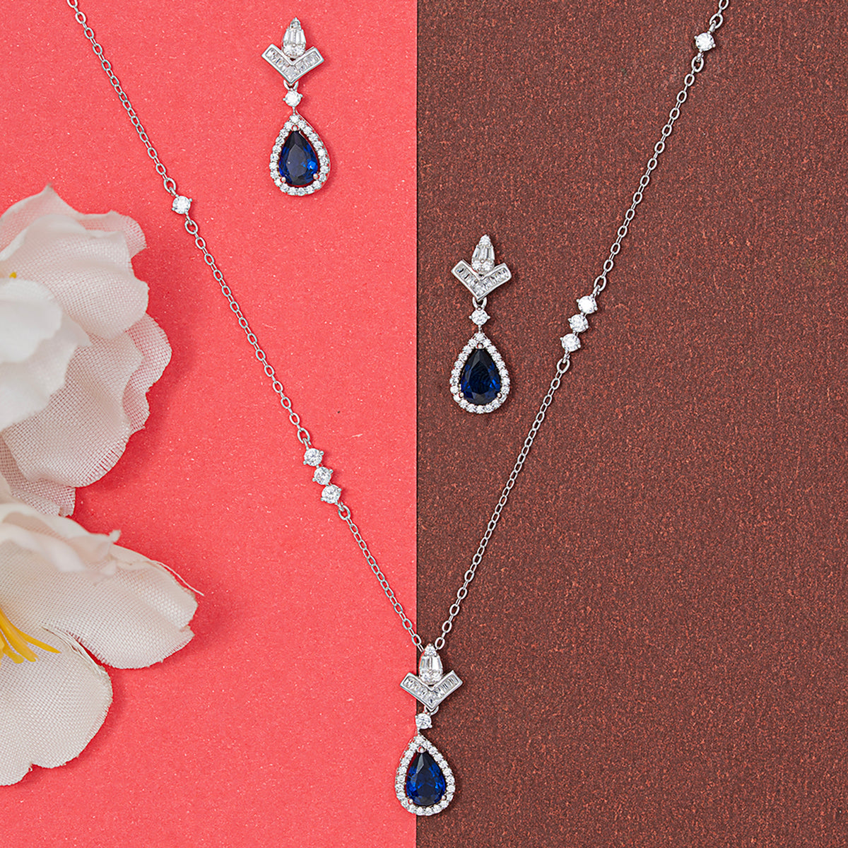 Royal Teardrop Elegance Set 925 sterling silver