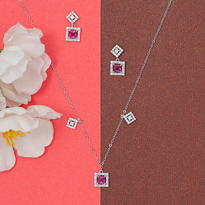 Radiant Ruby Elegance 925 sterling silver