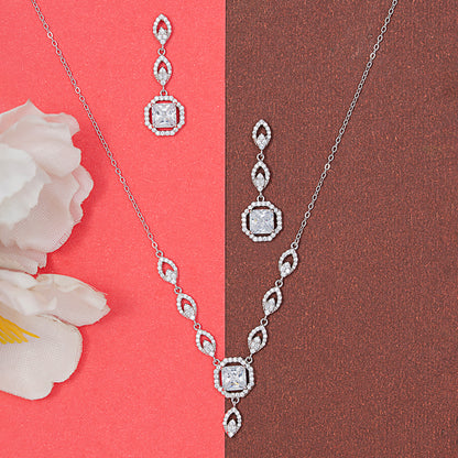 Regal Sparkle Pendant Set 925 sterling silver