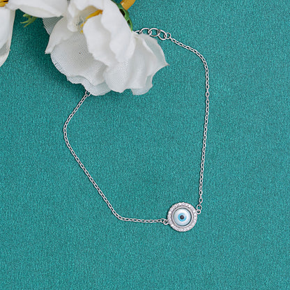 Circular Evil Eye  Bracelet 925 sterling silver
