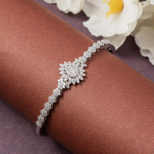 Regal Teardrop Daimond style kada 925 sterling silver