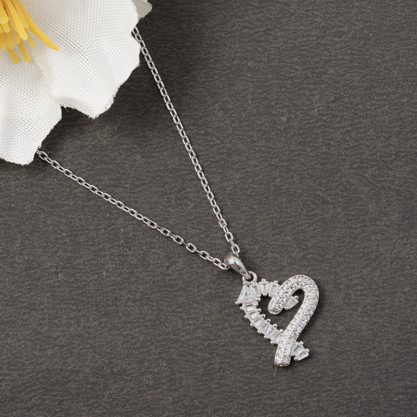 Heart Swirl 925 sterling silver chain Pendant