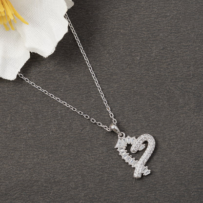 Heart Swirl 925 sterling silver chain Pendant
