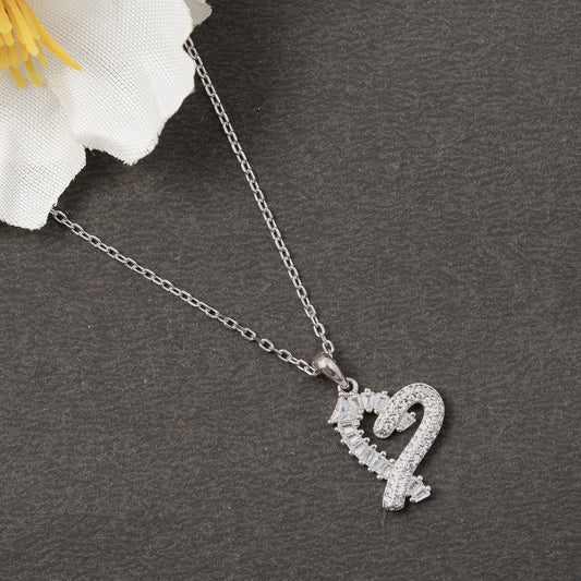 Heart Swirl 925 sterling silver chain Pendant
