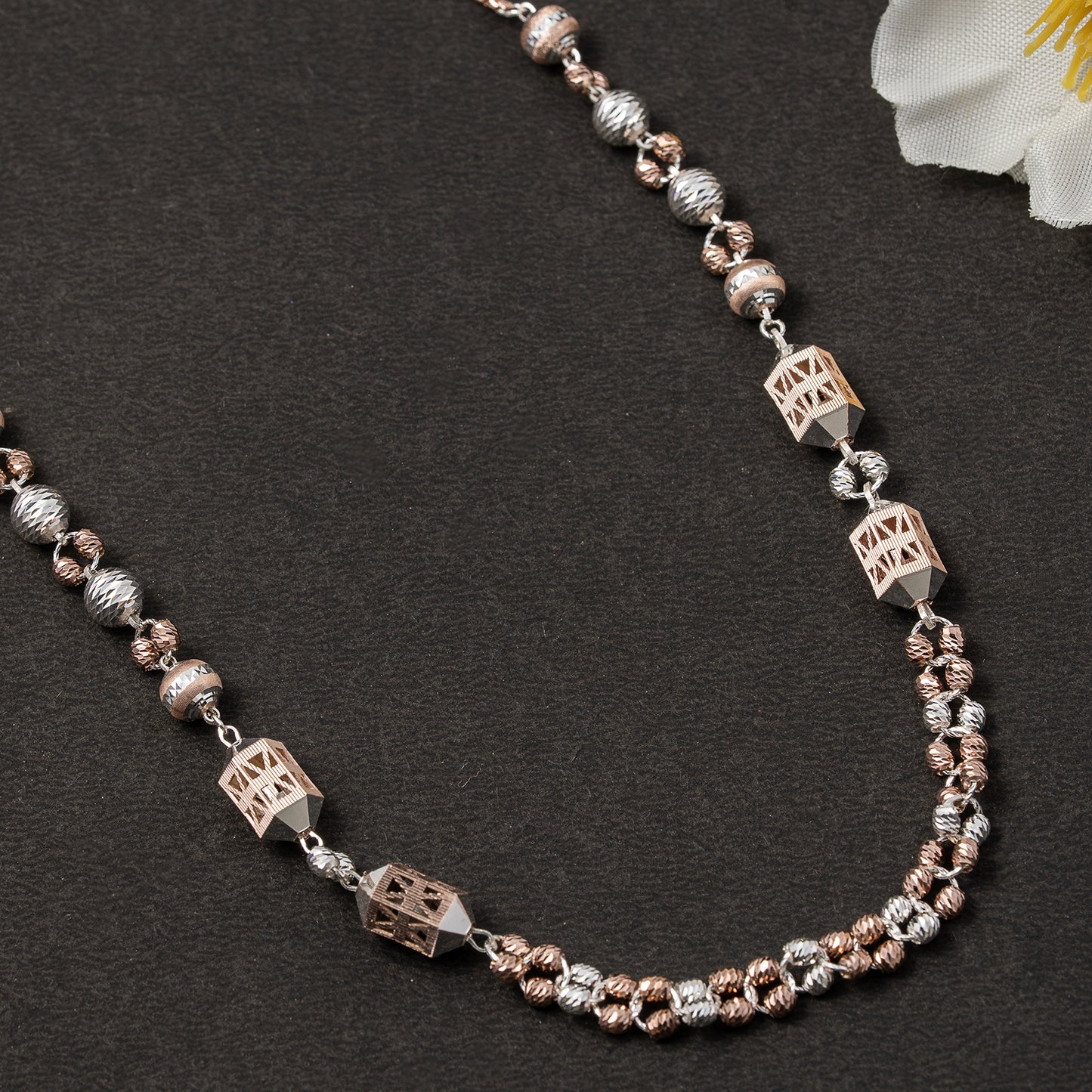 Two-Tone 925 sterling silver italian chain