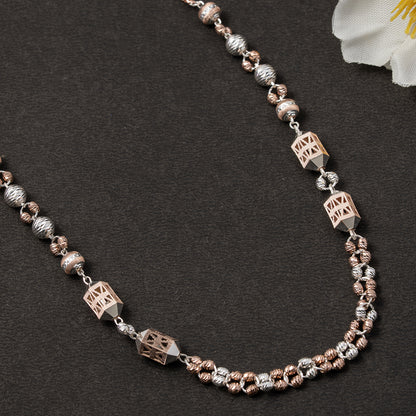 Two-Tone 925 sterling silver italian chain