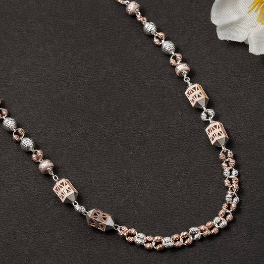 Two-Tone 925 sterling silver italian chain