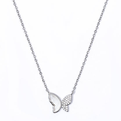Butterfly Wing chain pendant 925 sterling silver