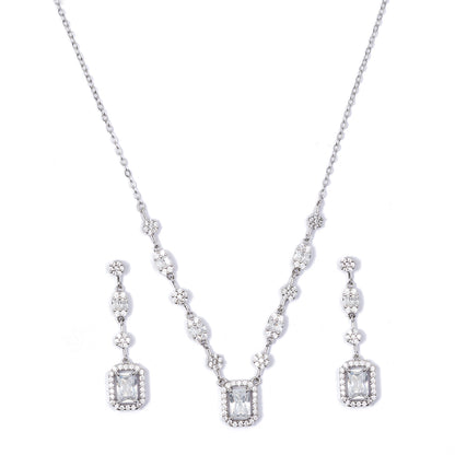 Crystal Radiance pendant Set 925 sterling silver