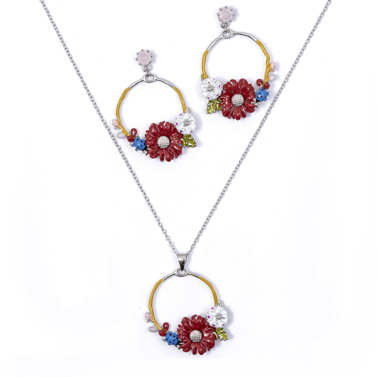 Garden Glow  925 sterling silver necklace