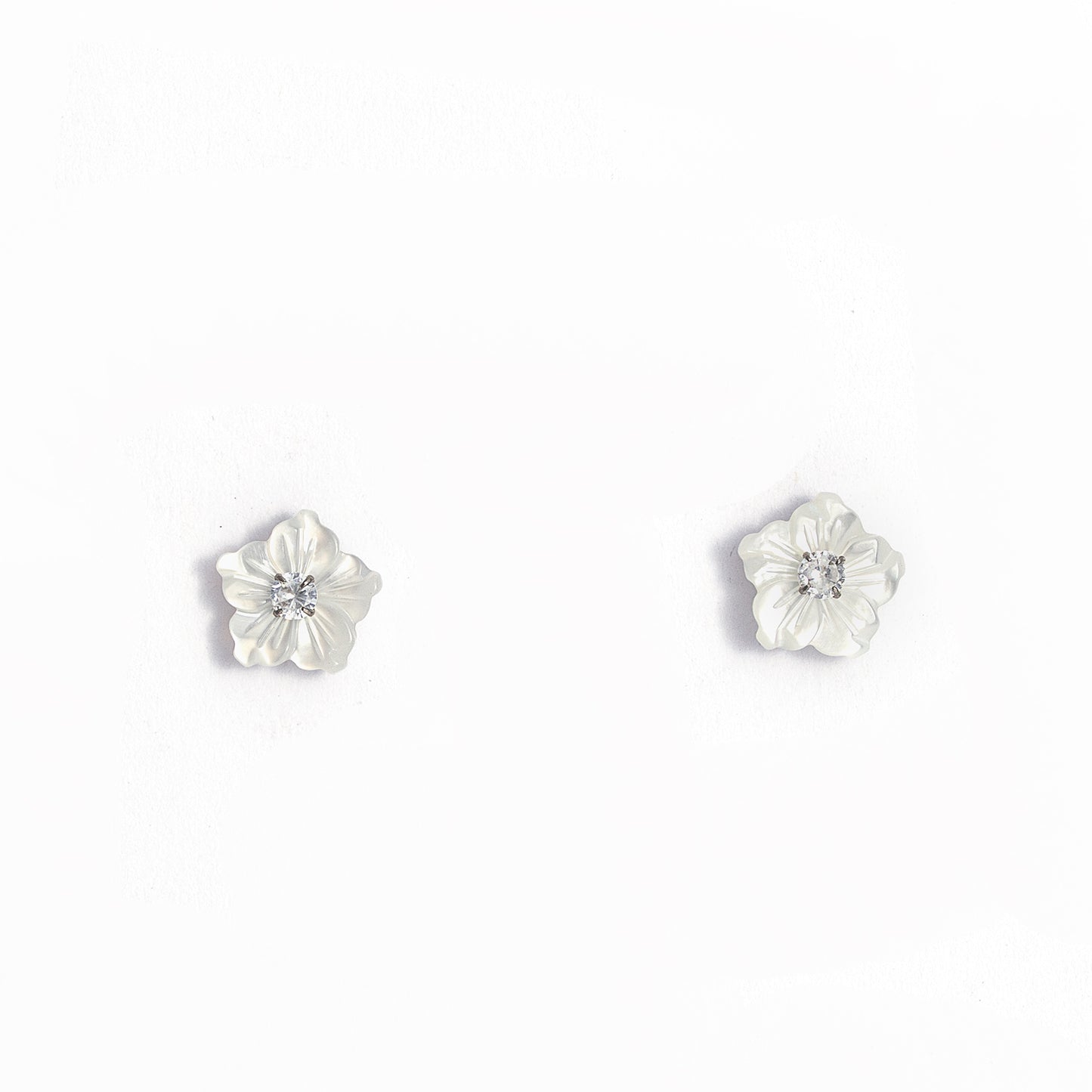 Floral Stud Earrings  925 sterling silver