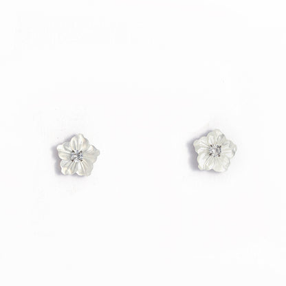 Floral Stud Earrings  925 sterling silver