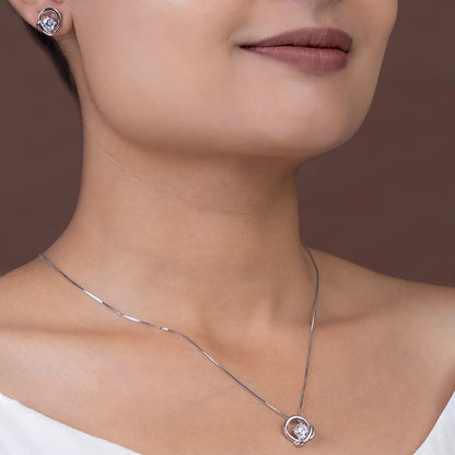 Silver Dewdrop solitare set 925 sterling silver