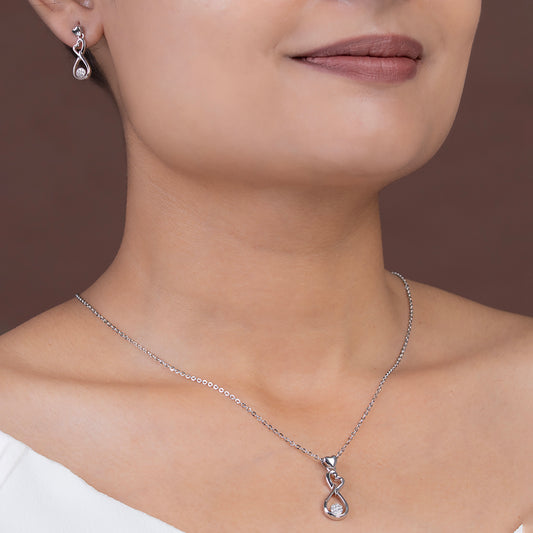 Infinity Heart Figured SET 925 sterling silver