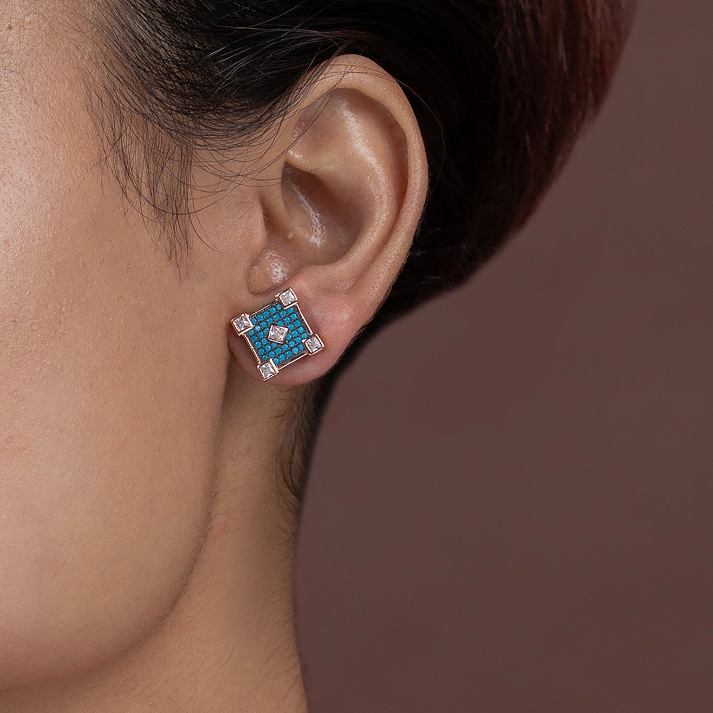 Geometric Stud Earrings 925 sterling silver