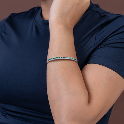 Timeless Emerald Elegance kada 925 sterling silver