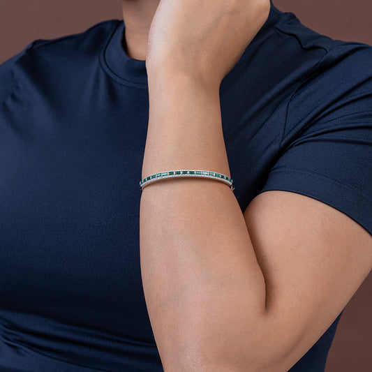 Timeless Emerald Elegance kada 925 sterling silver