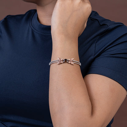 Elegant Butterfly Gem Bracelet korean kada 925 sterling silver