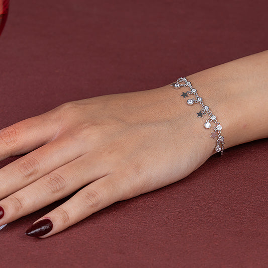 Celestial Charm Anklet Bracelet 925 sterling silver