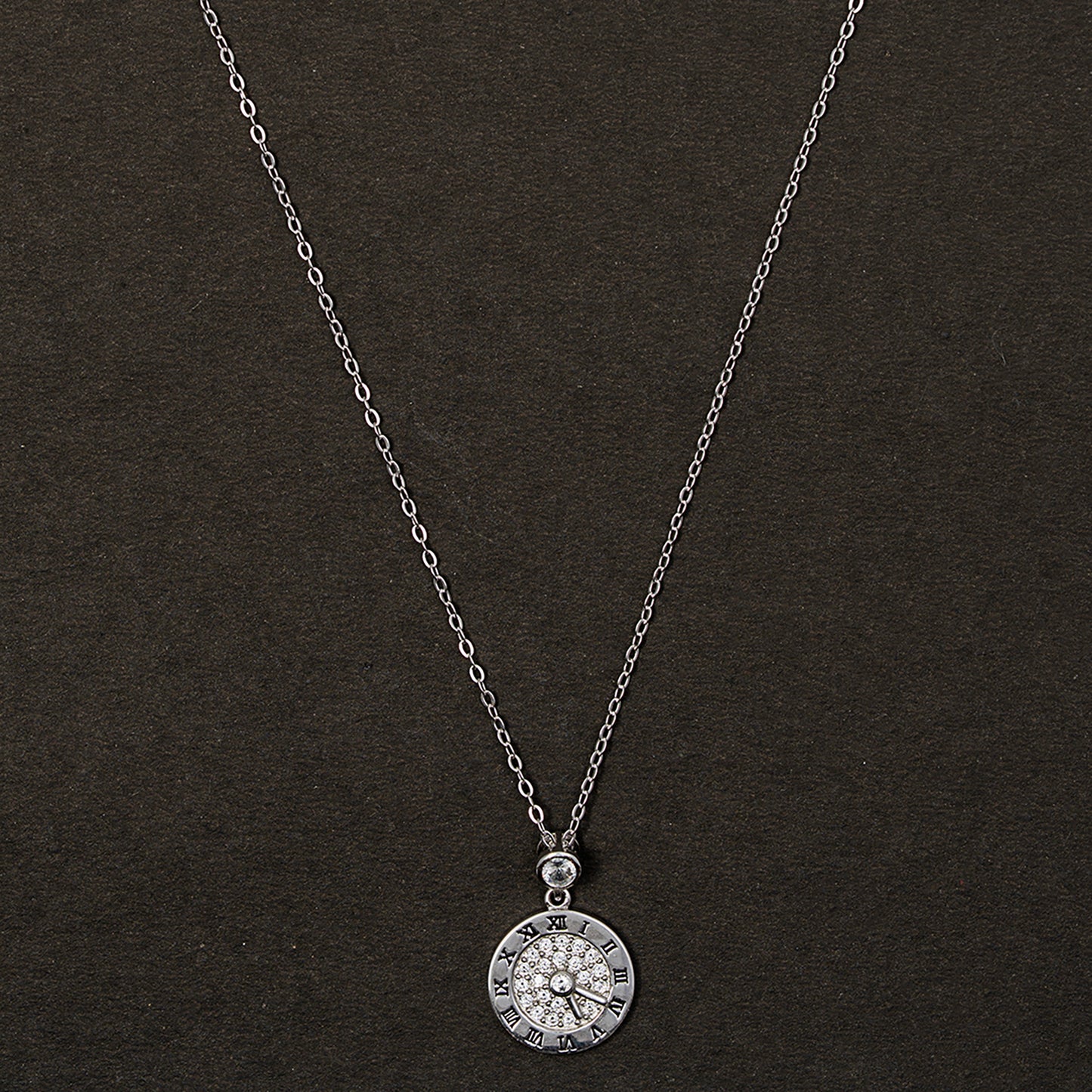Timeless  Clock chain Pendant 925 sterling silver