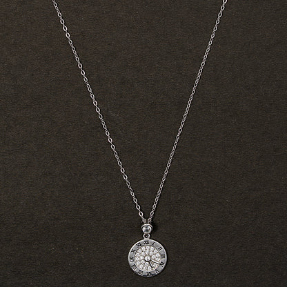 Timeless  Clock chain Pendant 925 sterling silver
