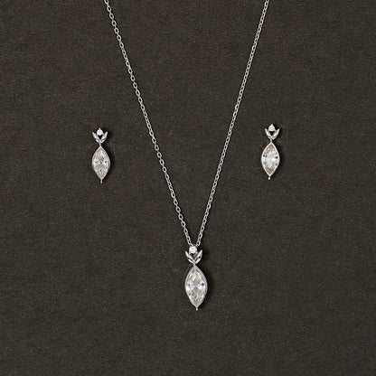 Ethereal Marquise Leaf SET 925 sterling silver