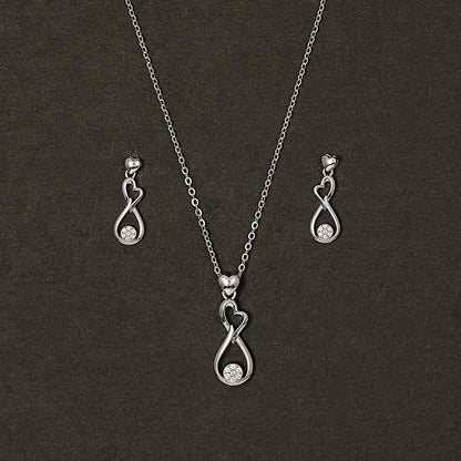 Infinity Heart Figured SET 925 sterling silver