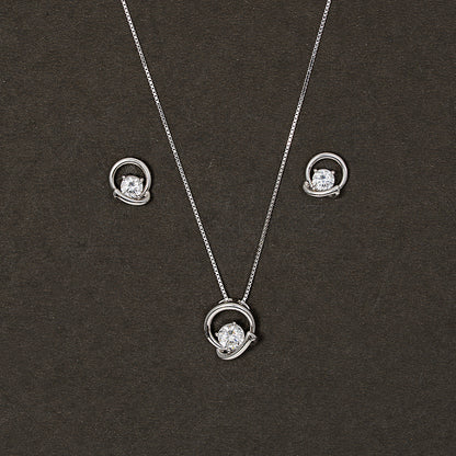 Silver Dewdrop solitare set 925 sterling silver