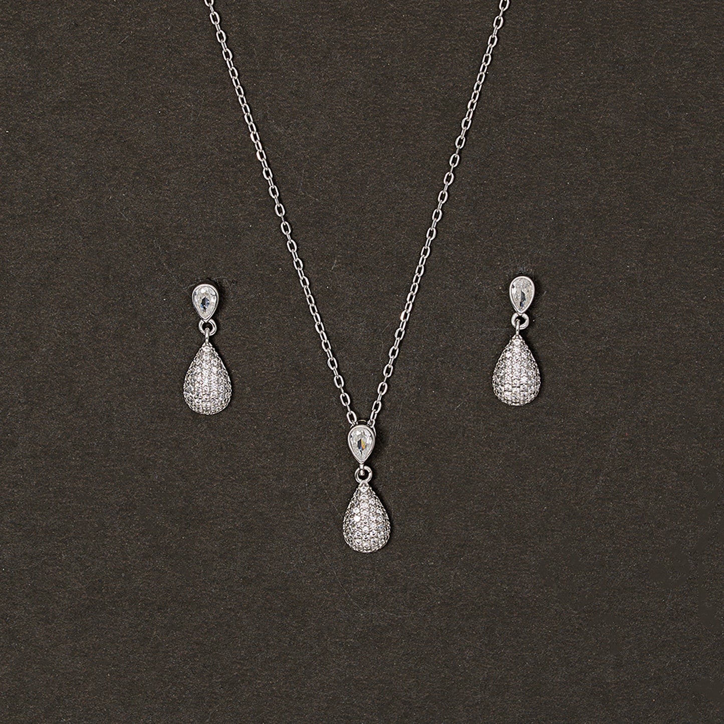 Prism Halo pear-Cut SET 925 sterling silver