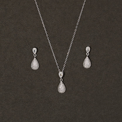 Prism Halo pear-Cut SET 925 sterling silver