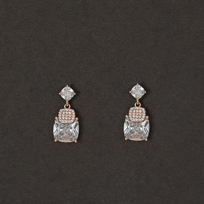Solitare Drop Earrings 925 sterling silver