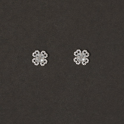 Filigree Clover Studs Earrings 925 sterling silver