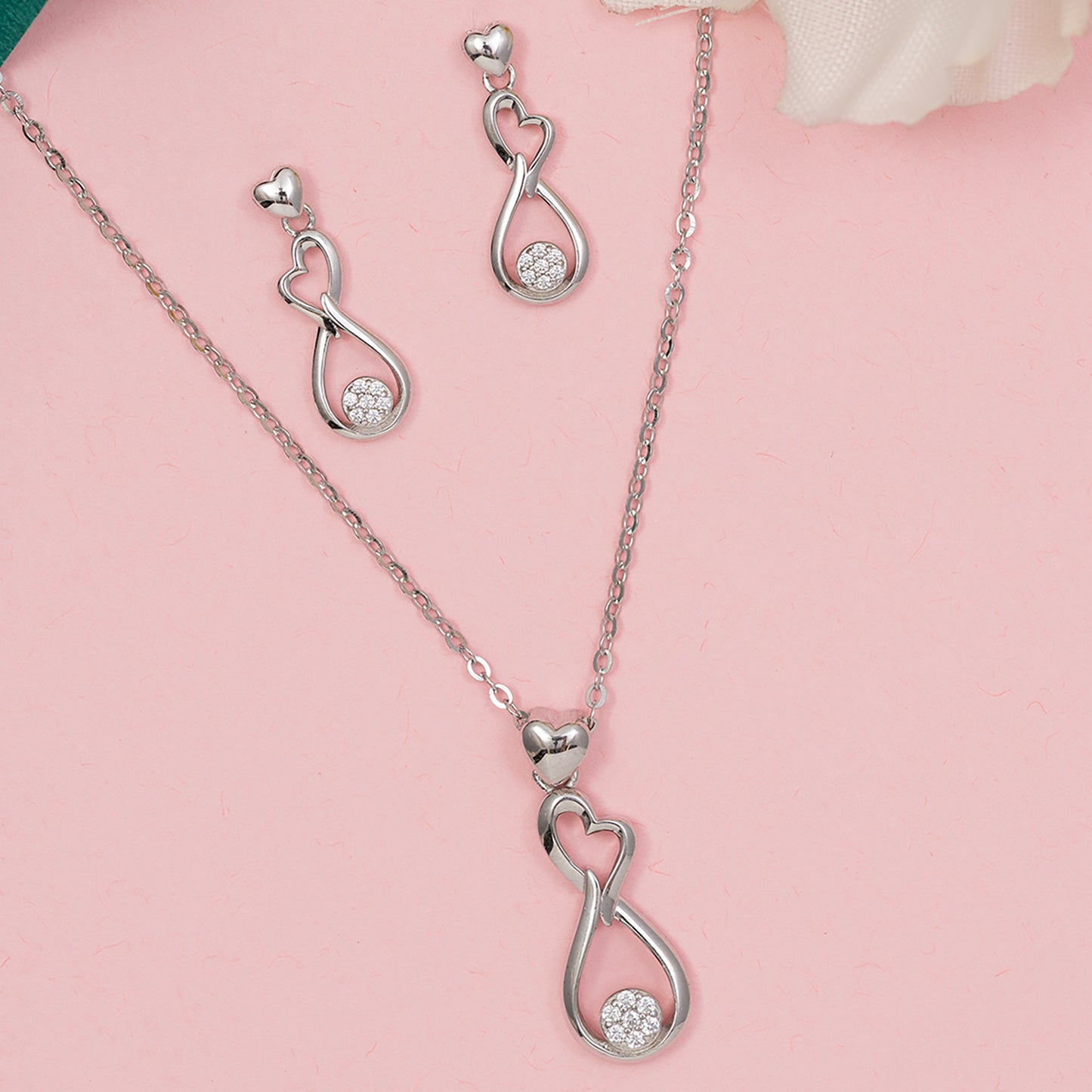 Infinity Heart Figured SET 925 sterling silver