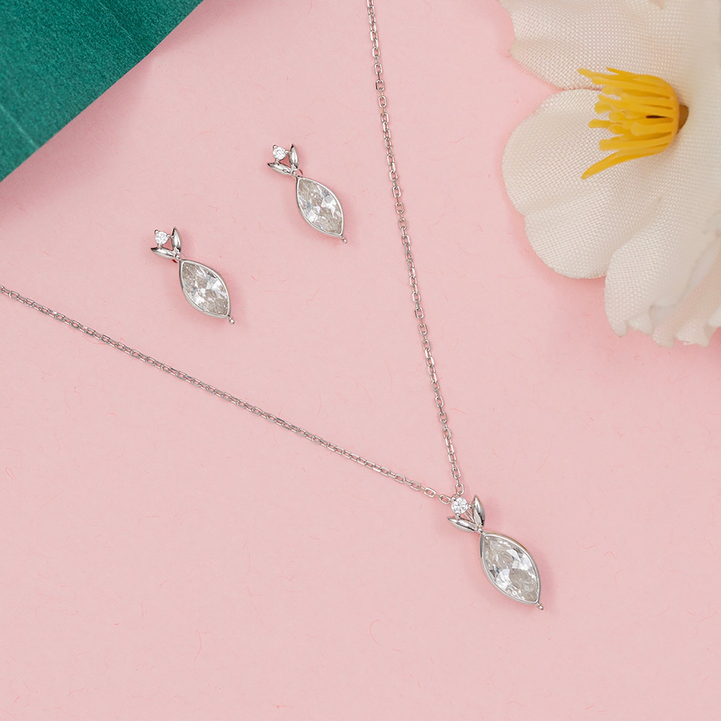 Ethereal Marquise Leaf SET 925 sterling silver