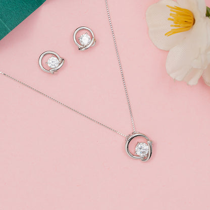 Silver Dewdrop solitare set 925 sterling silver