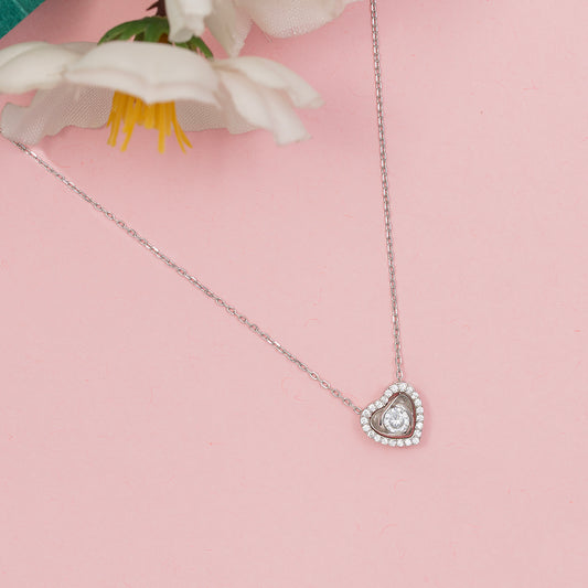 Radiant Heart  Love in Every Sparkle chain pendant