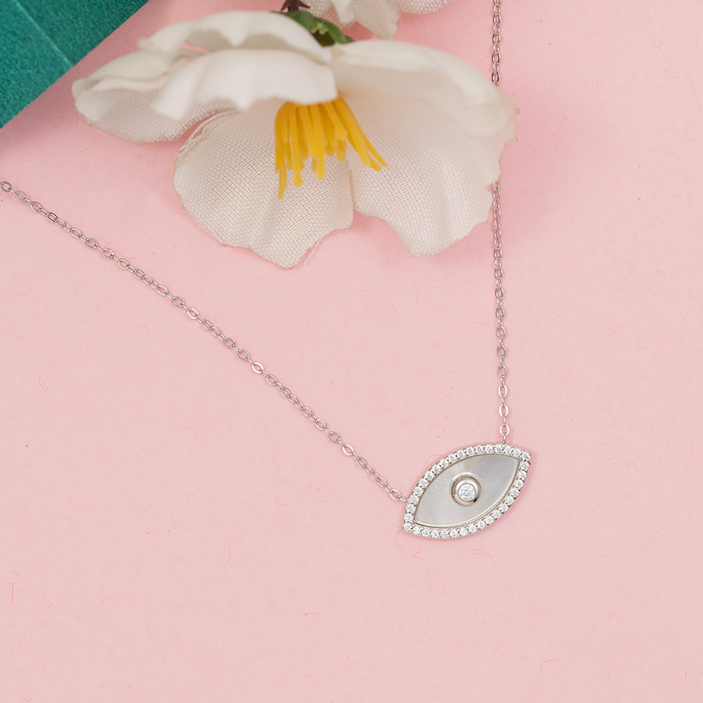 Evil Eye chain pendant 925 sterling silver