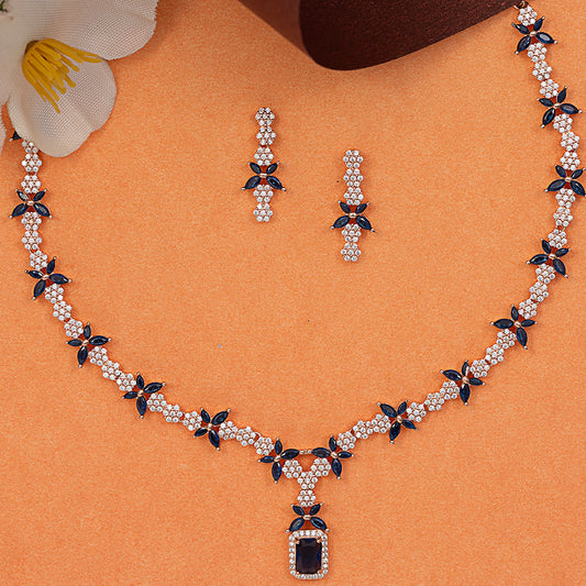 Sapphire-Tone 925 sterling silver Necklace