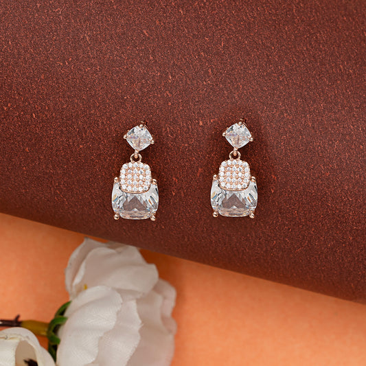 Solitare Drop Earrings 925 sterling silver