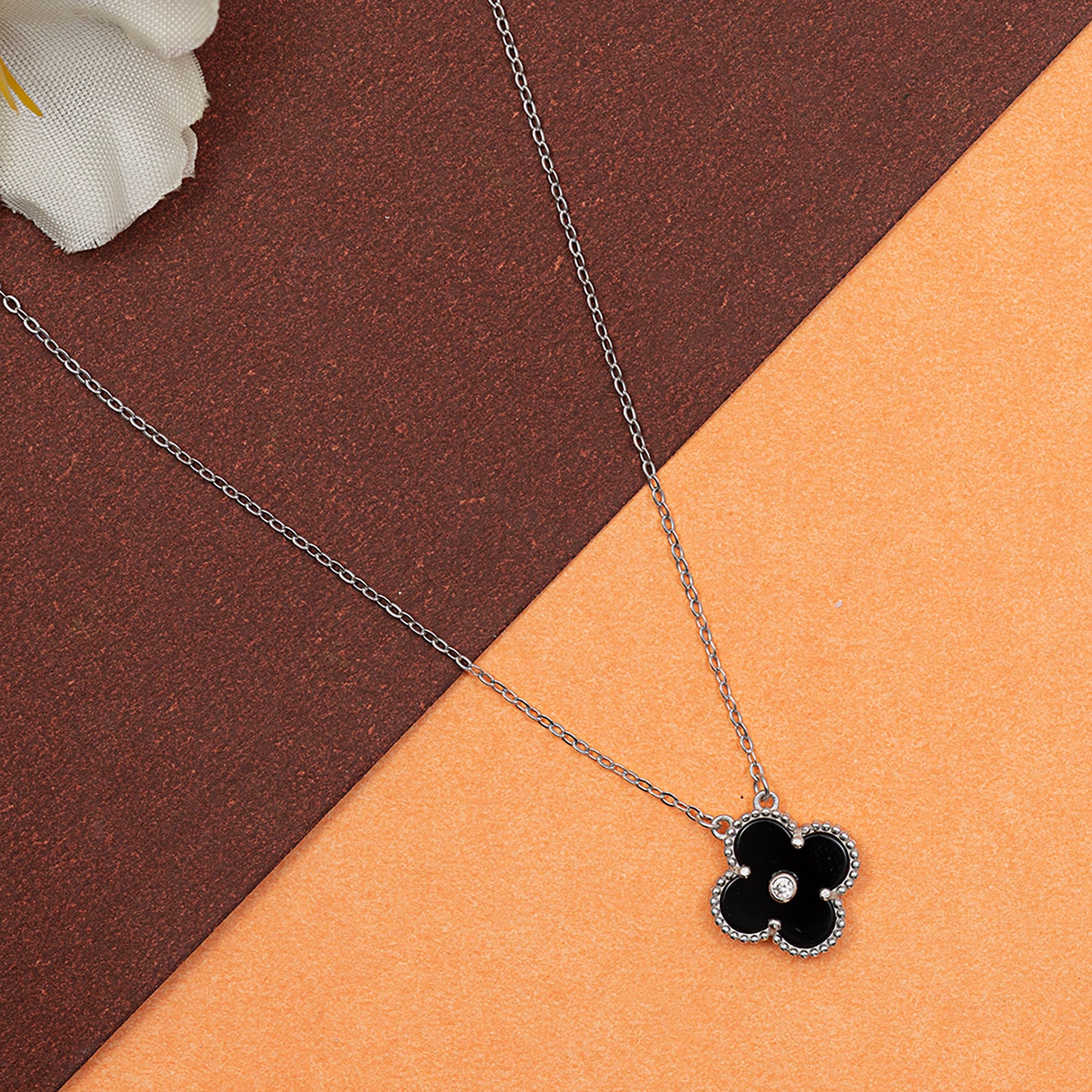 Classic Floral chain Pendant 925 sterling silver