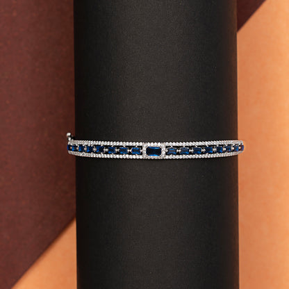 Stunning Blue Baguette kada 925 sterling silver