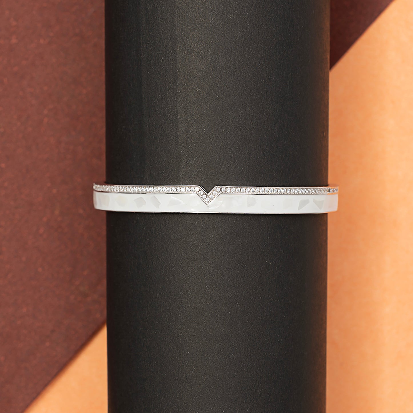 MOP & Diamond kada 925 sterling silver