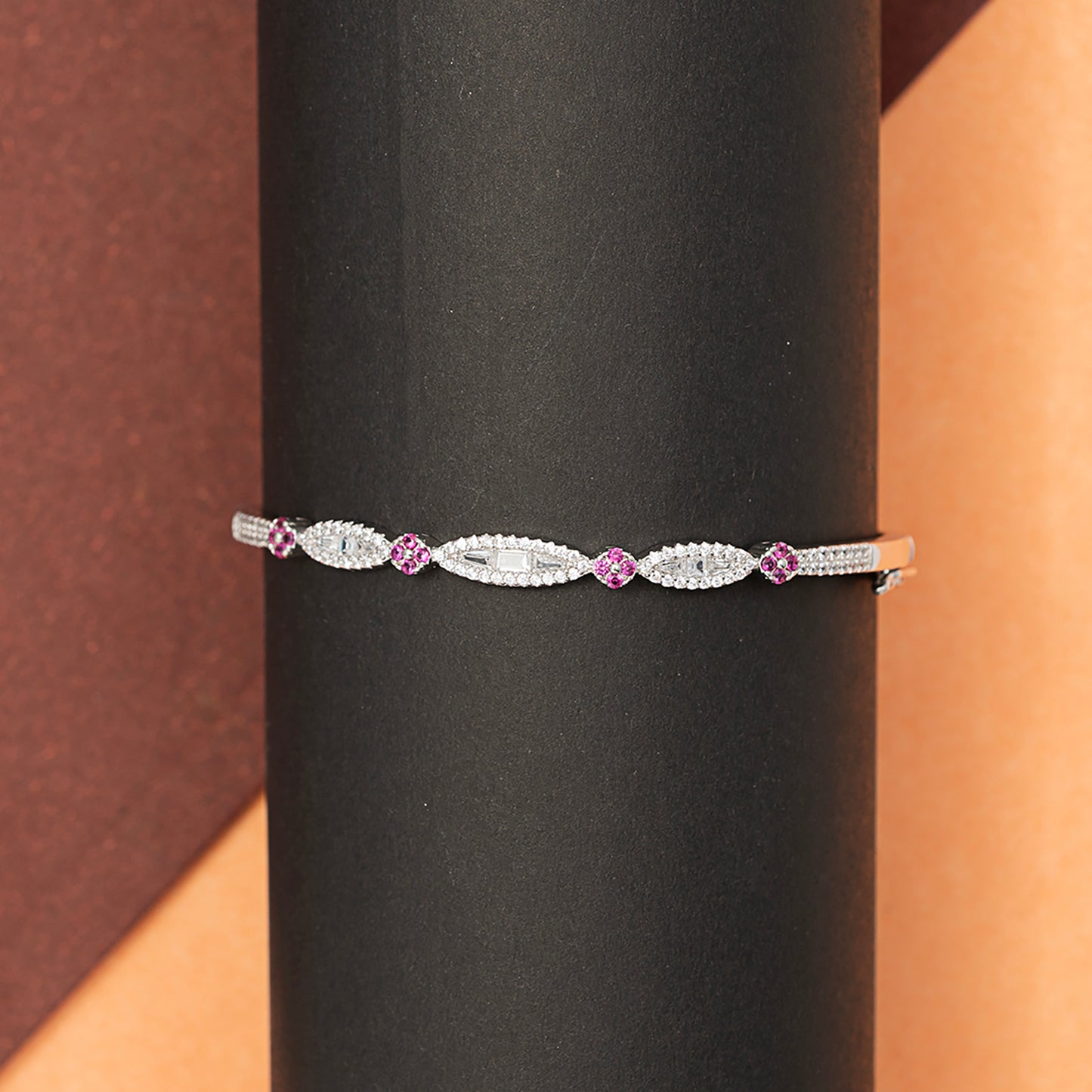 Ruby & Marquise style  kada 925 sterling silver