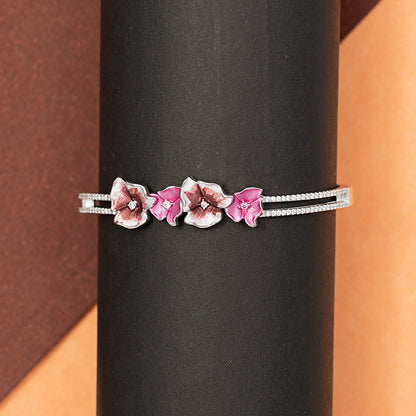 Delicate Blossom  korean kada 925 sterling silver