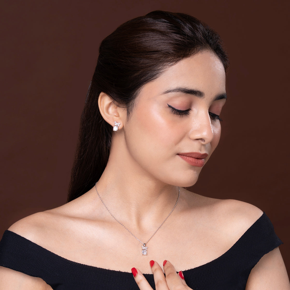 Delicate Charm, Timeless Sparkle SET 925 sterling silver