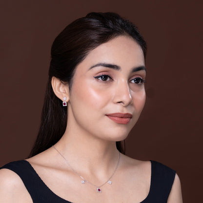 Radiant Ruby Elegance 925 sterling silver