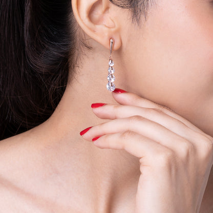 Rotating Solitare Earrings 925 sterling silver